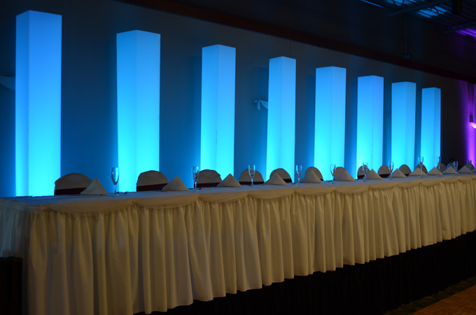 LED Lighted Columns Pillars Wedding